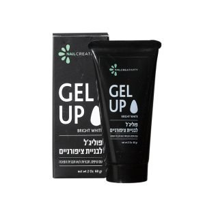 פוליג'ל 60 מ"ל | לבן פנינה BRIGHT WHITE | נייל קריאטיביטי GEL UP
