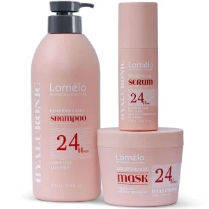 מארז שמפו מסכה וסרום היאלרוני לשיער יבש ופגום לומלו LOME'LO - עדי אשכנזי מוצרי טיפוח לשיער