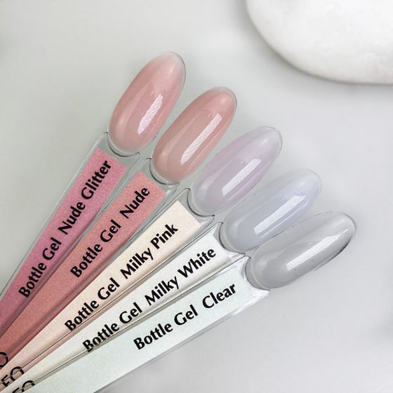 KOMILFO - ג'ל בנייה בקבוקים - עם מכחול 15 מל - שקוף – תמונה 2