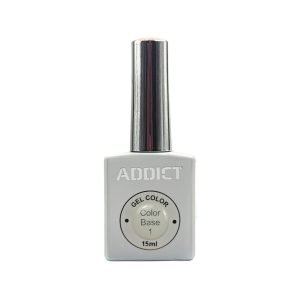 לק ג׳ל ADDICT בייס צבעוני מספר 1 – 15 מ״ל