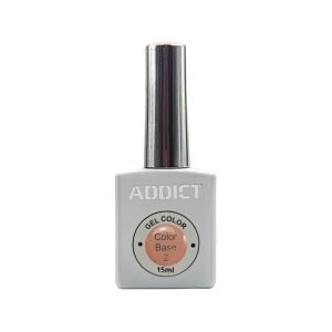 לק ג׳ל ADDICT בייס צבעוני מספר 2 – 15 מ״ל