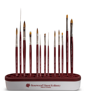 מעמד סיליקון למכחולים מעוצב ROSEWOOD