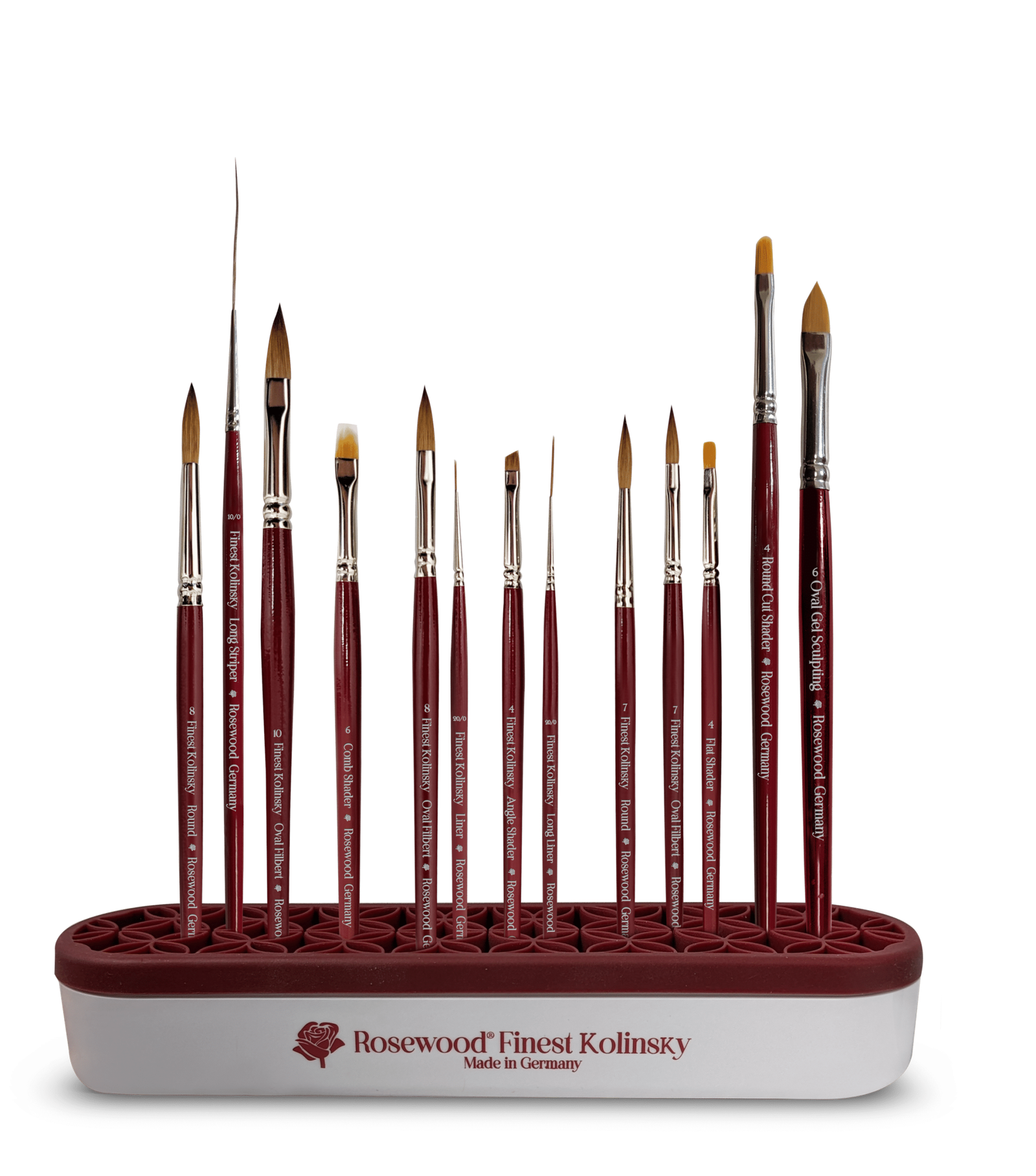 מעמד סיליקון למכחולים מעוצב ROSEWOOD