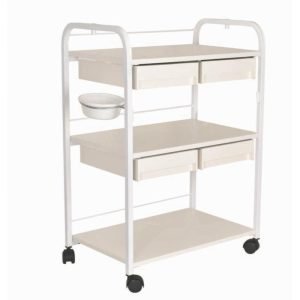 עגלה 3 מדפים + 4 מגירות