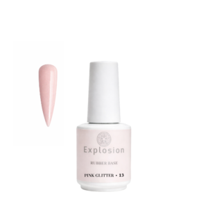 ראבר בייס בגוון | 15 מ"ל | Pink Glitter |  אקספלושיין Explosion