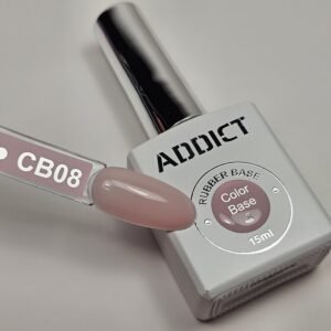 לק ג׳ל ADDICT בייס צבעוני מספר 8 – 15 מ״ל
